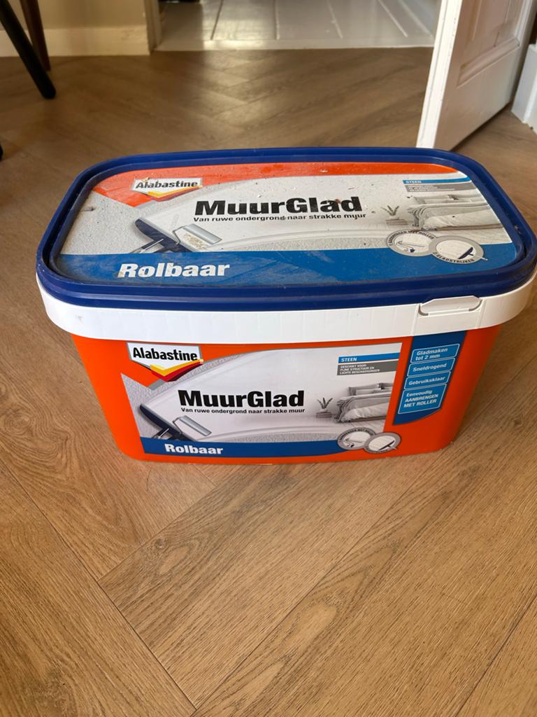 Alabastine MuurGlad Rolbaar - Voor strakke muren, Doe-het-zelf en Verbouw, Verf, Beits en Lak, Ophalen, Wit, Nieuw, Verf