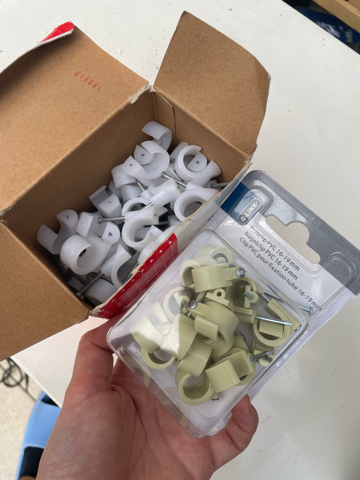 Mepac en Q-Link kabelclips voor PVC buis 16-19mm, Ophalen, Zo goed als nieuw, Overige merken, Kabel of Snoer