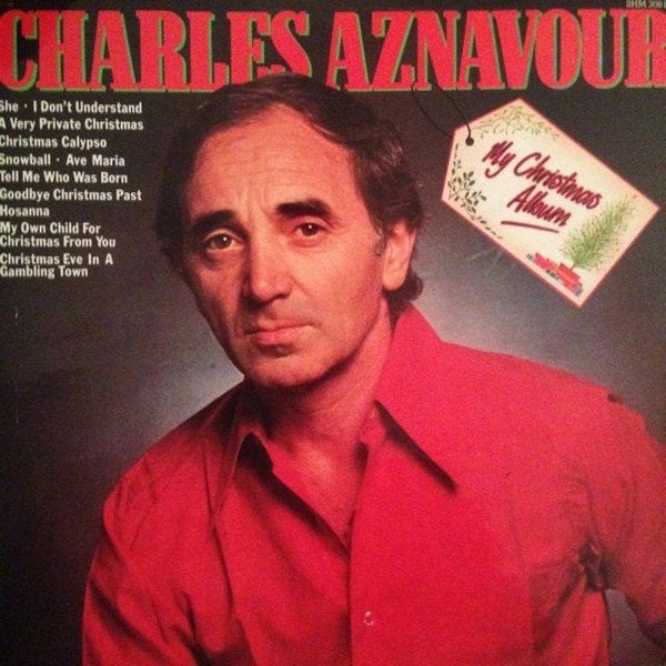 LP - Charles Aznavour ‎– My Christmas Album, LP, Gebruikt, Ophalen of Verzenden, Folk