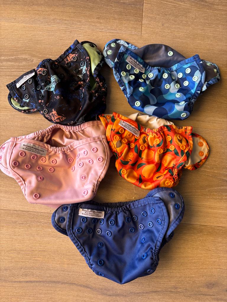 Set van 5 Buttons Diapers wasbare overbroekjes, Ophalen of Verzenden, Gebruikt