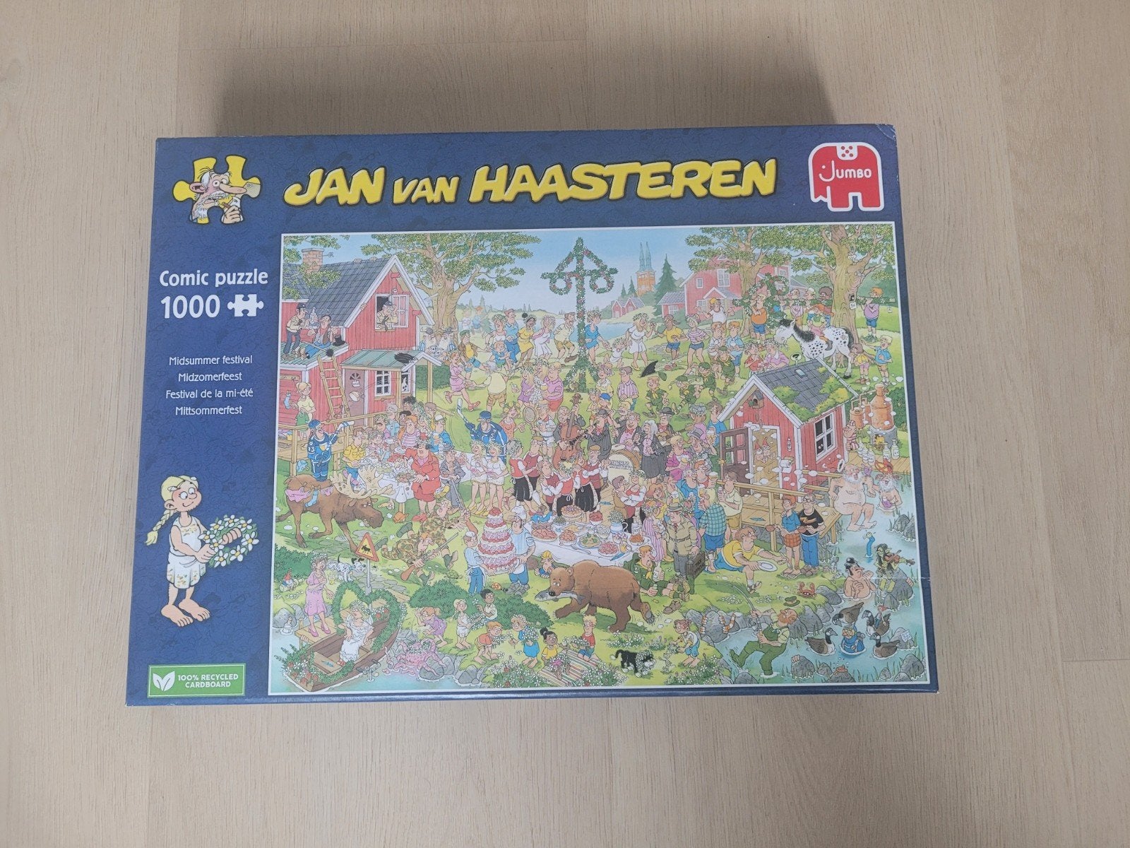 Jan van Haasteren puzzel “Midzomerfeest” (1000 stukjes), Ophalen of Verzenden, 500 t/m 1500 stukjes, Zo goed als nieuw, Legpuzzel