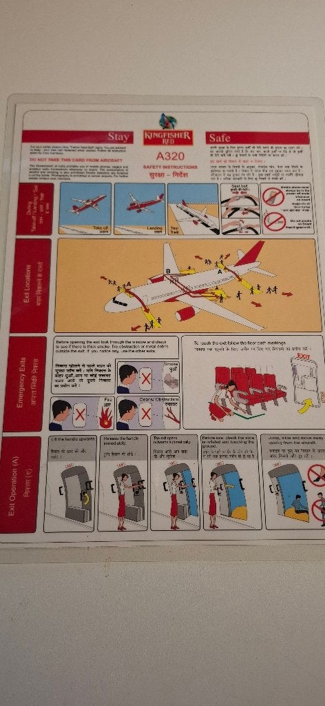 Safety on Board - Kingfisher Airlines (India) | Airbus A320, Ophalen of Verzenden, Gebruikt, Overige typen