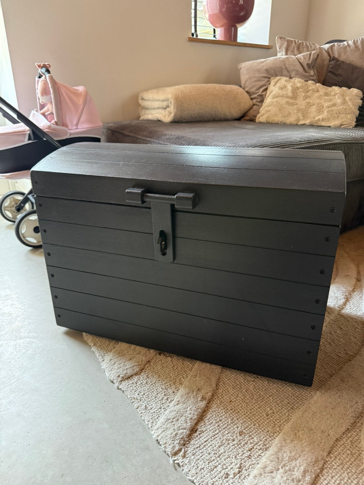 Mooie houten kist / speelgoedkist, Ophalen, Zo goed als nieuw, 50 tot 100 cm, Minder dan 50 cm