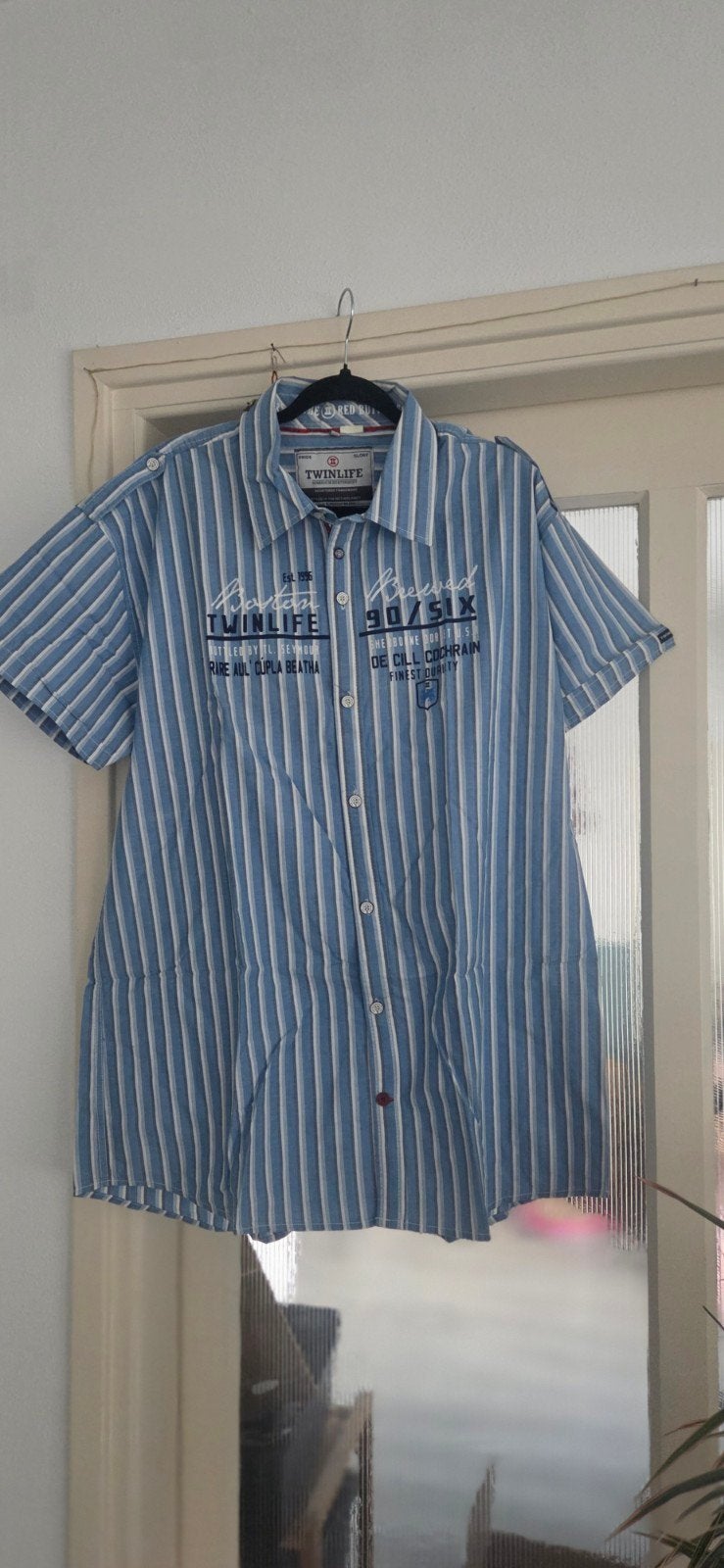 Twinlife overhemd 4xl, Blauw, Ophalen of Verzenden, Zo goed als nieuw, Overige halswijdtes