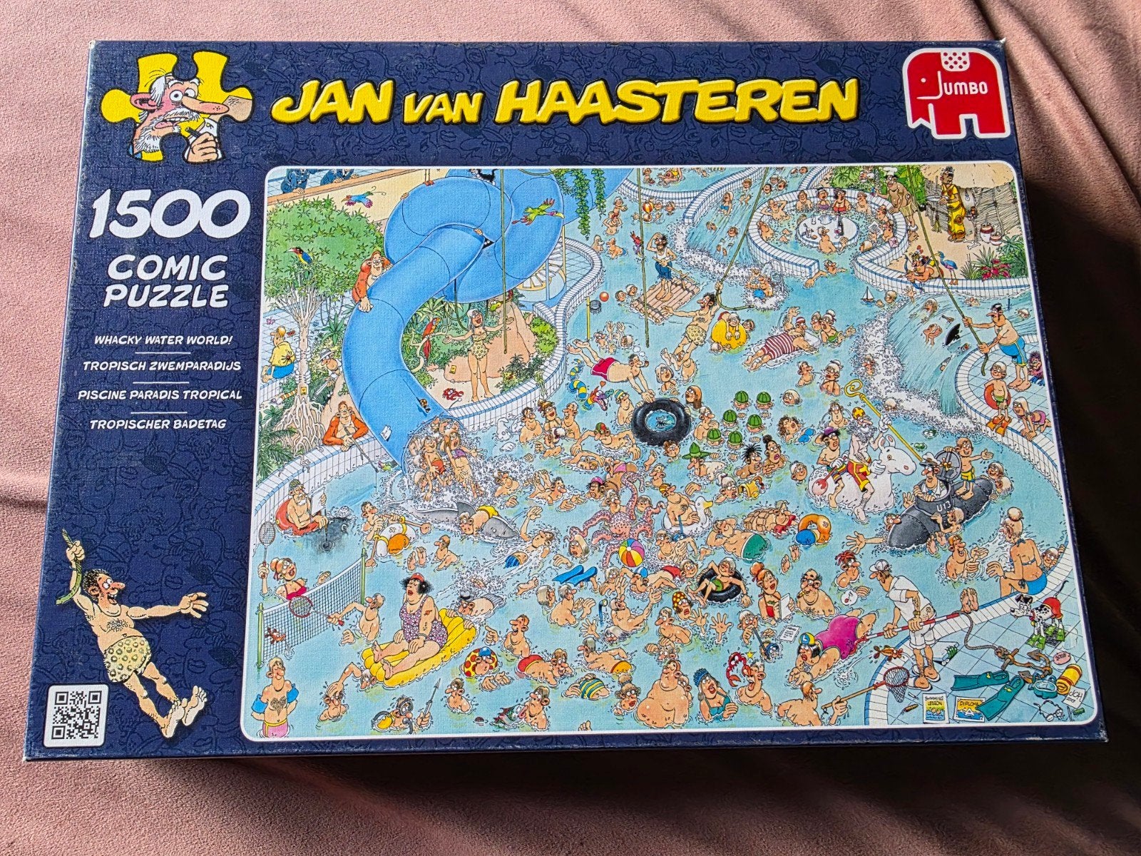 Jan van Haasteren 1500 stukjes - Tropisch Zwemparadijs, Ophalen, 500 t/m 1500 stukjes, Gebruikt, Legpuzzel