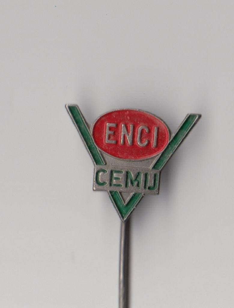 Enci Cemij Maastricht IJmuiden speldje, Gebruikt, Niet vindbaar, Niet vindbaar, Speldje of Pin
