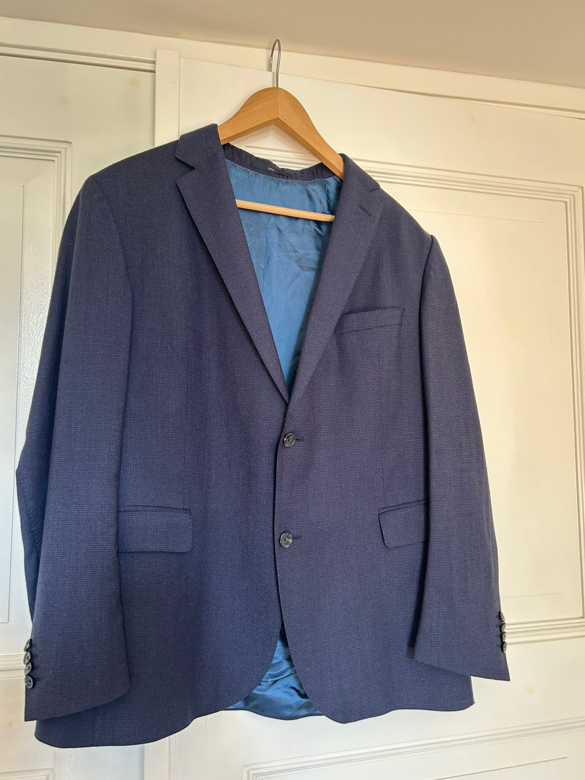 Eduard Dressler donkerblauwe blazer maat 26 of L, Ophalen of Verzenden, Zo goed als nieuw, Maat 52/54 (L), Blauw