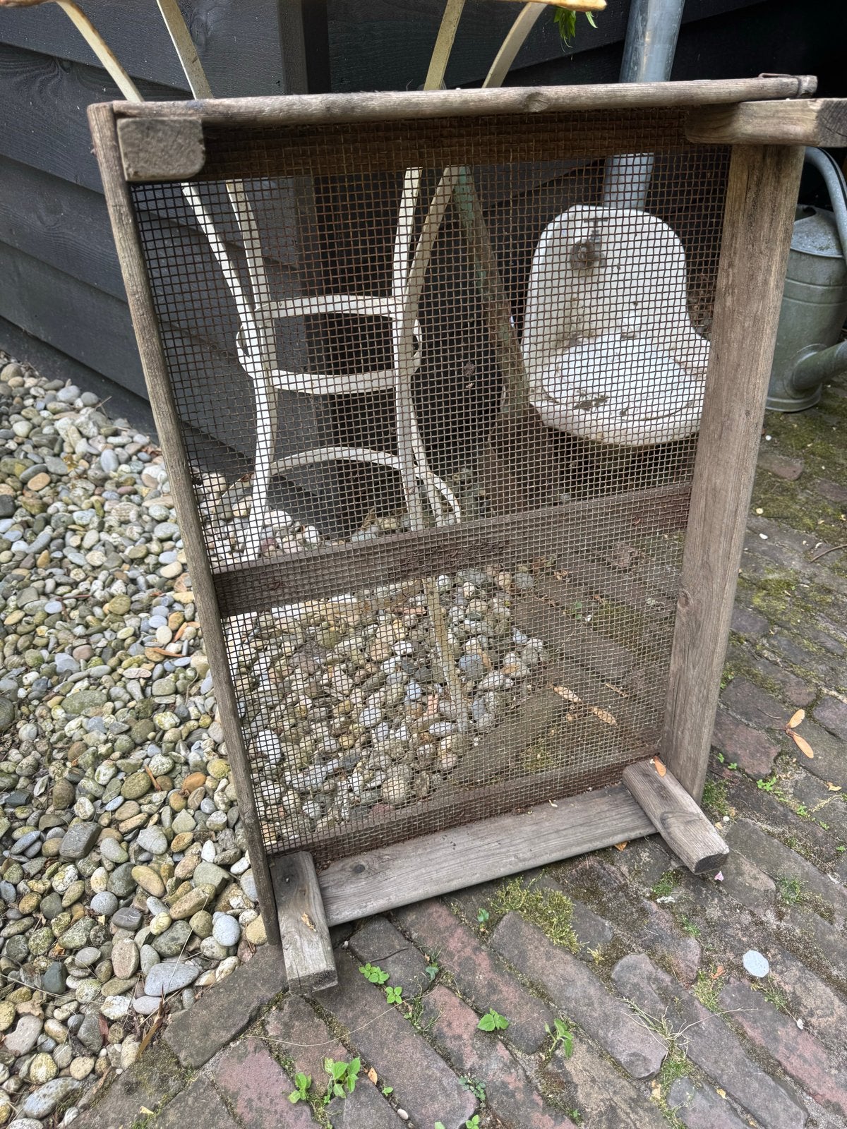 Grote vintage zeef voor tuin of decoratie, Ophalen of Verzenden, Gebruikt