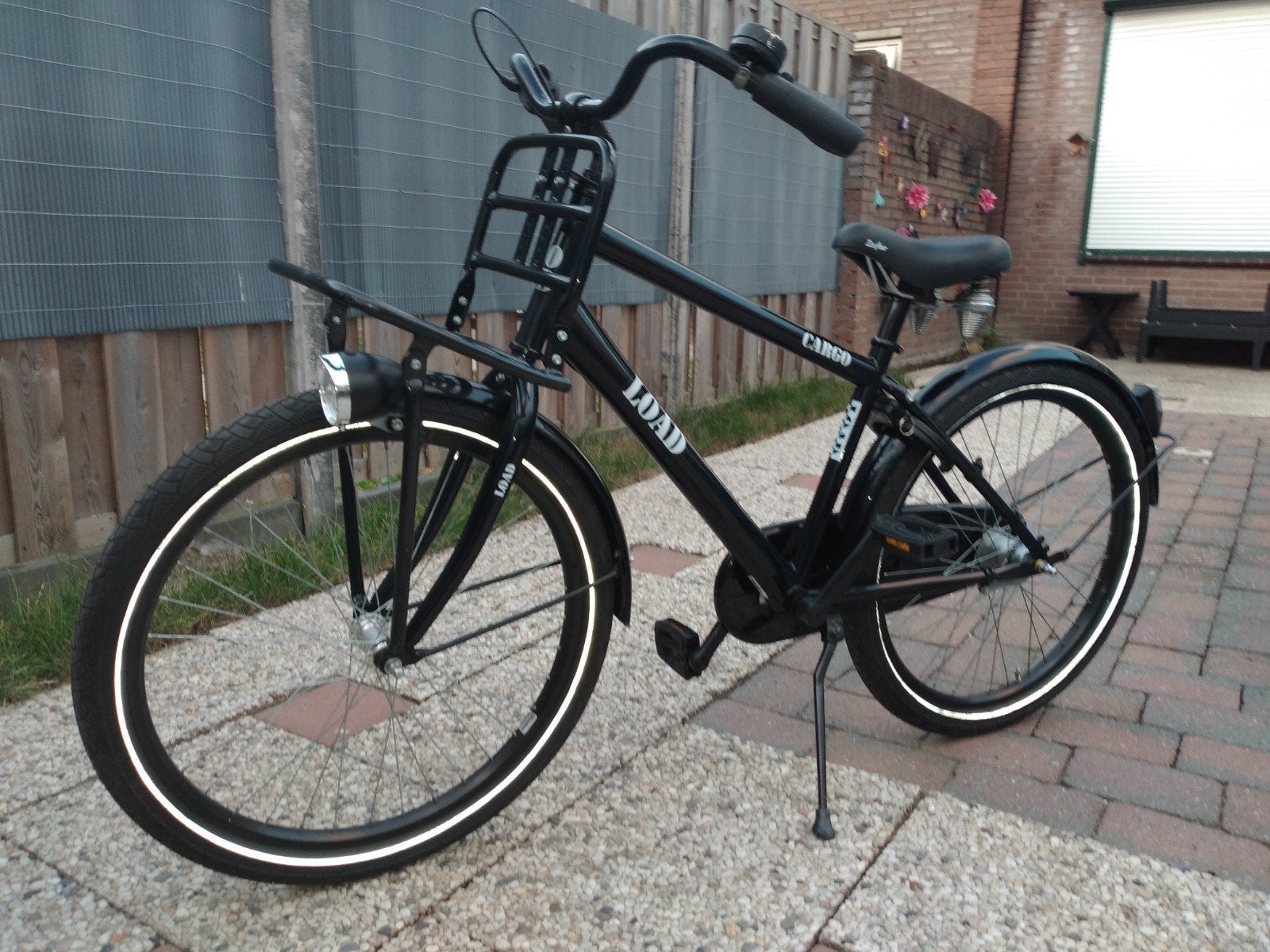 Zwarte Transportfiets 24 inch Bike Fun Load Cargo. 120€, Fietsen en Brommers, Ophalen, 24 inch, Versnellingen