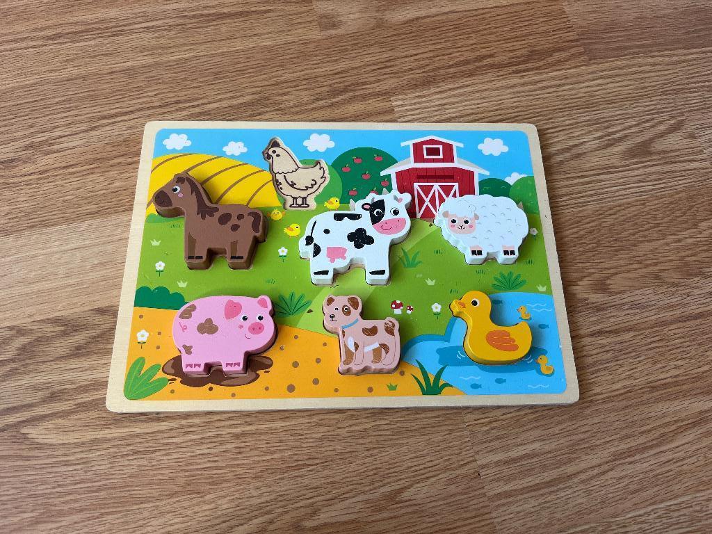 Kinder puzzel met ontbrekende kip, Hobby en Vrije tijd, Denksport en Puzzels, Ophalen, Minder dan 500 stukjes, Gebruikt