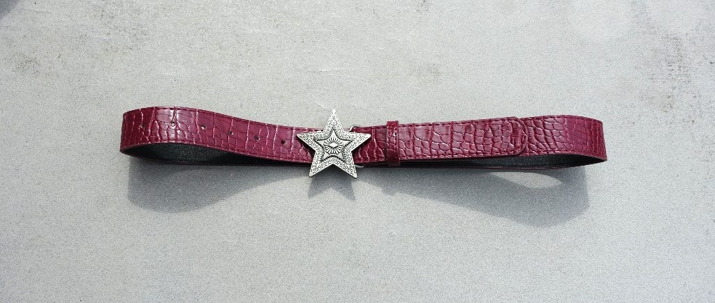 damesriem 079-4 / 100 x 3,3 cm in wijnrood, Kleding | Dames, Riemen en Ceinturen, Nieuw, Tailleriem, Ophalen of Verzenden, Rood