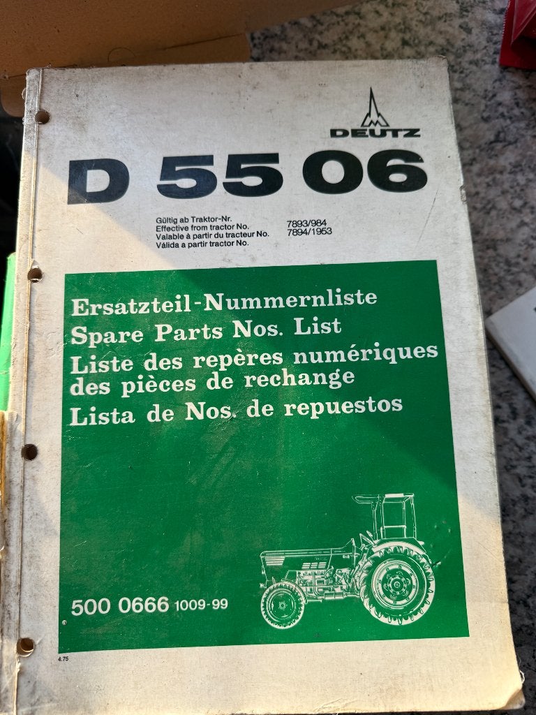 Onderdelen lijst deutz 5506, Boeken, Ophalen of Verzenden, Gelezen