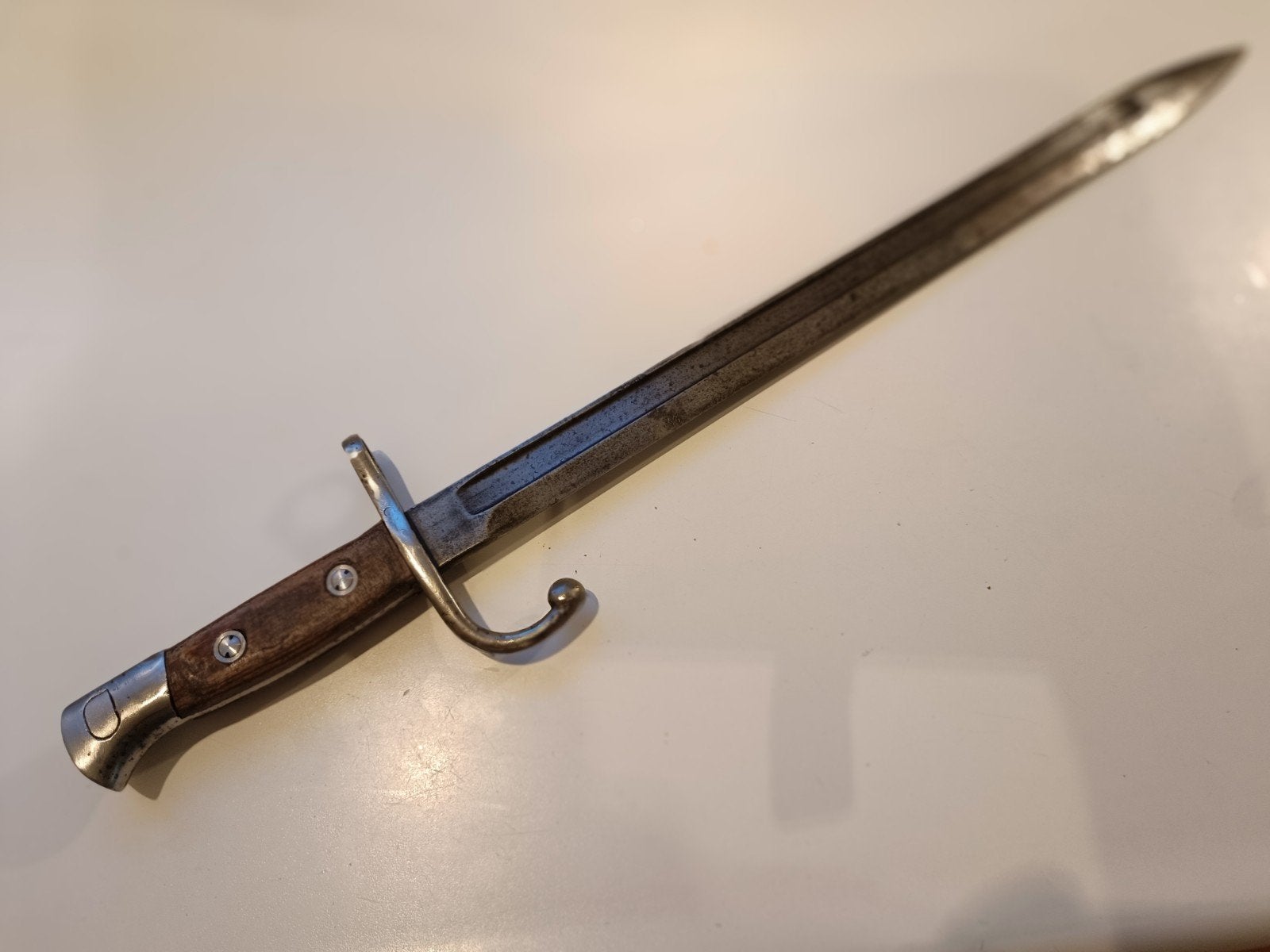 Belgische Bajonet M1889, WOI - Hopkins & Allen USA, Ophalen of Verzenden, Landmacht, Overige gebieden, Mes of Dolk