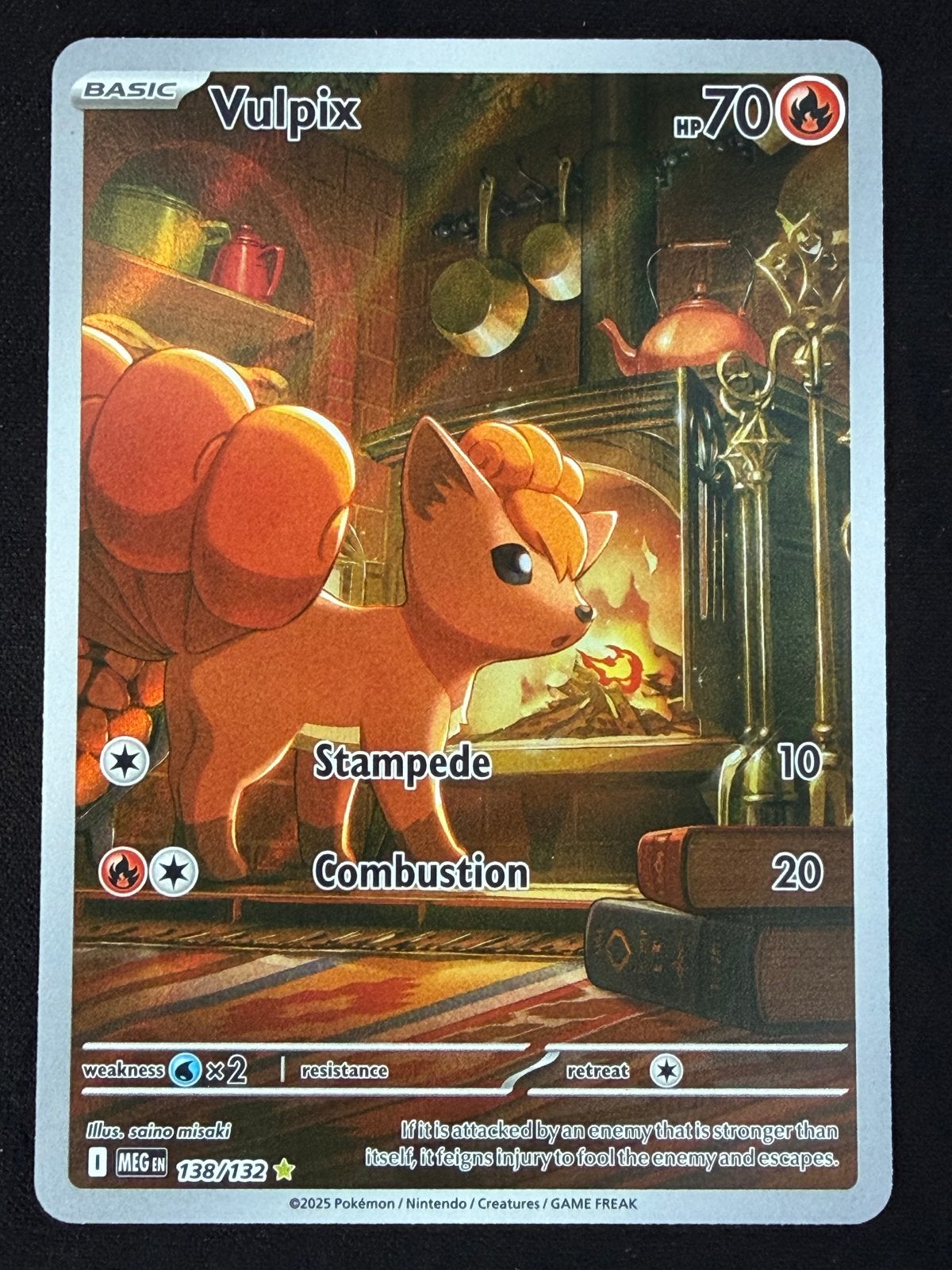 Vulpix 138/132 Basic Pokemon Kaart - MINT, Ophalen of Verzenden, Zo goed als nieuw, Losse kaart