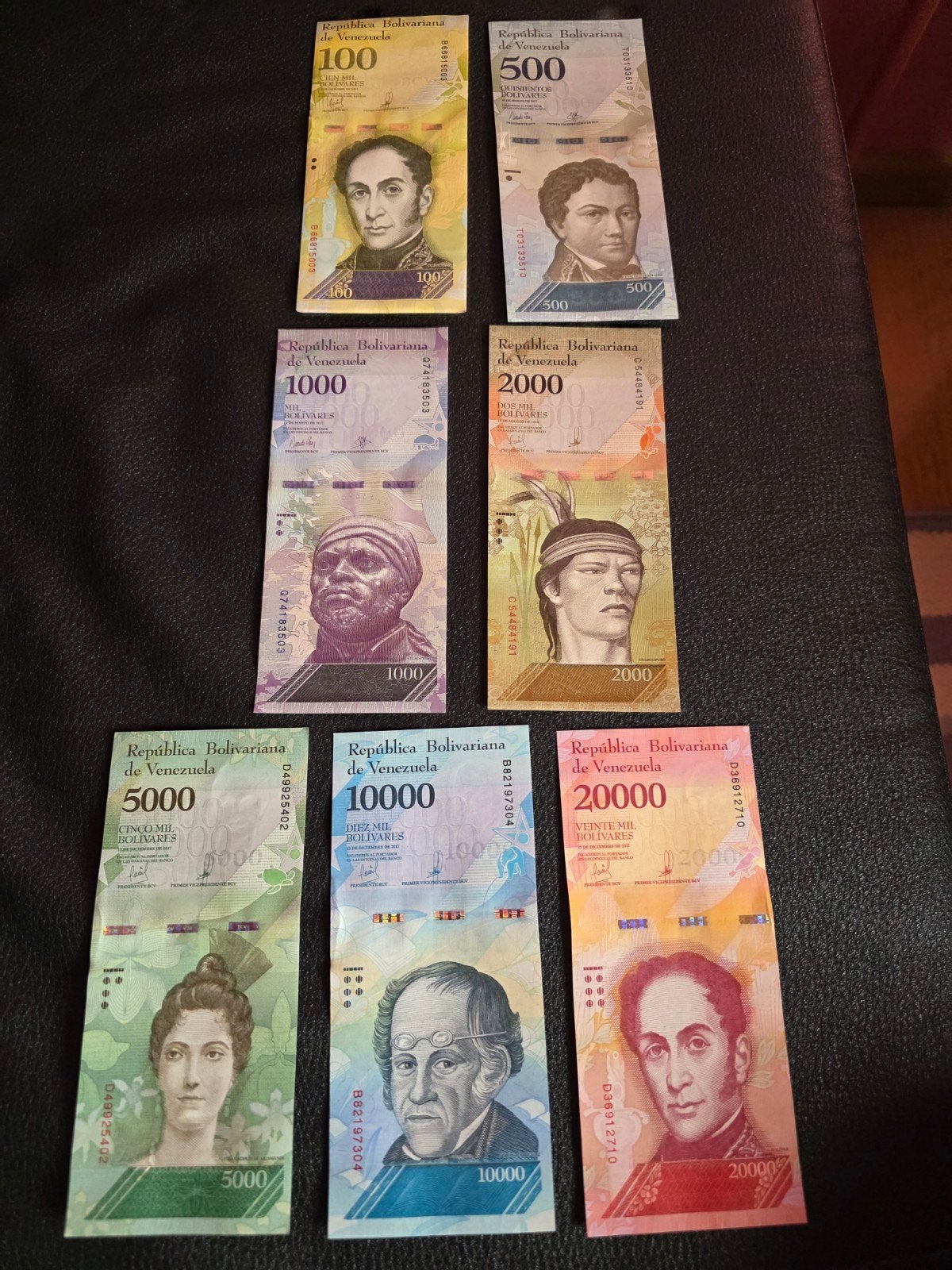 bankbiljetten Venezuela., Verzenden, Overige landen