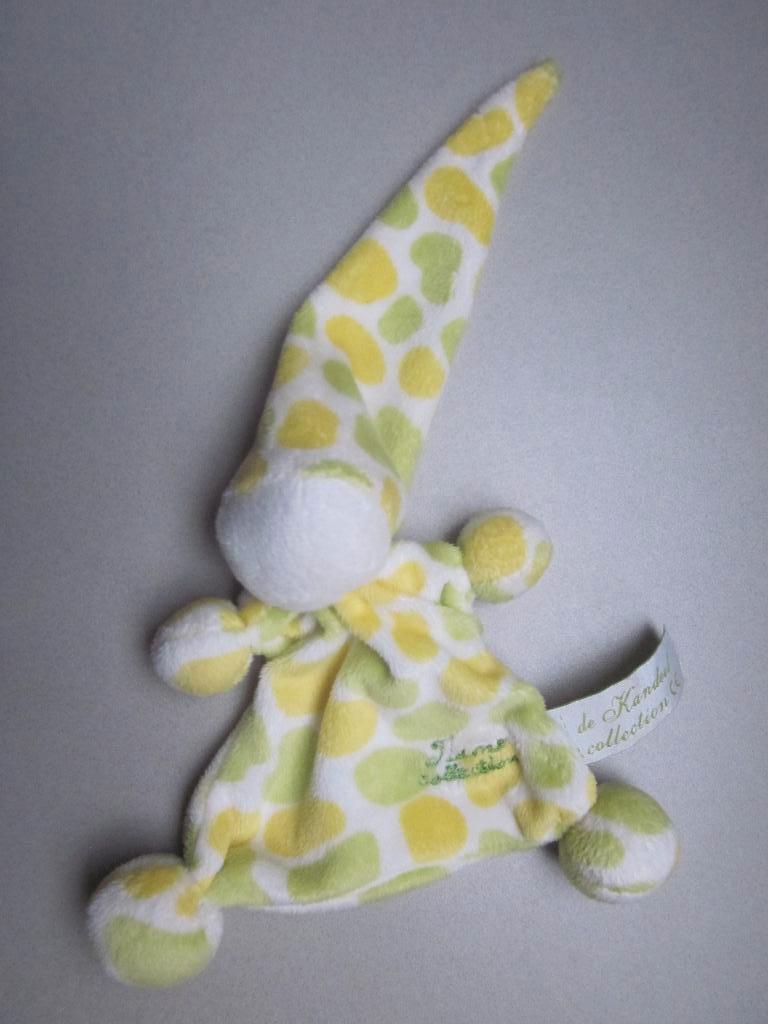Tiamo de Kandeel Collection wit groen geel knuffeldoek pop, Overige typen, Nieuw, Ophalen of Verzenden, Wasbaar