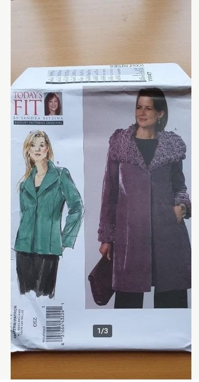 Vogue patroon V 1147 - Sandra Betzina Today`s Fit, Hobby en Vrije tijd, Kledingpatronen, Overige merken, Vrouw, Nieuw, Ophalen of Verzenden