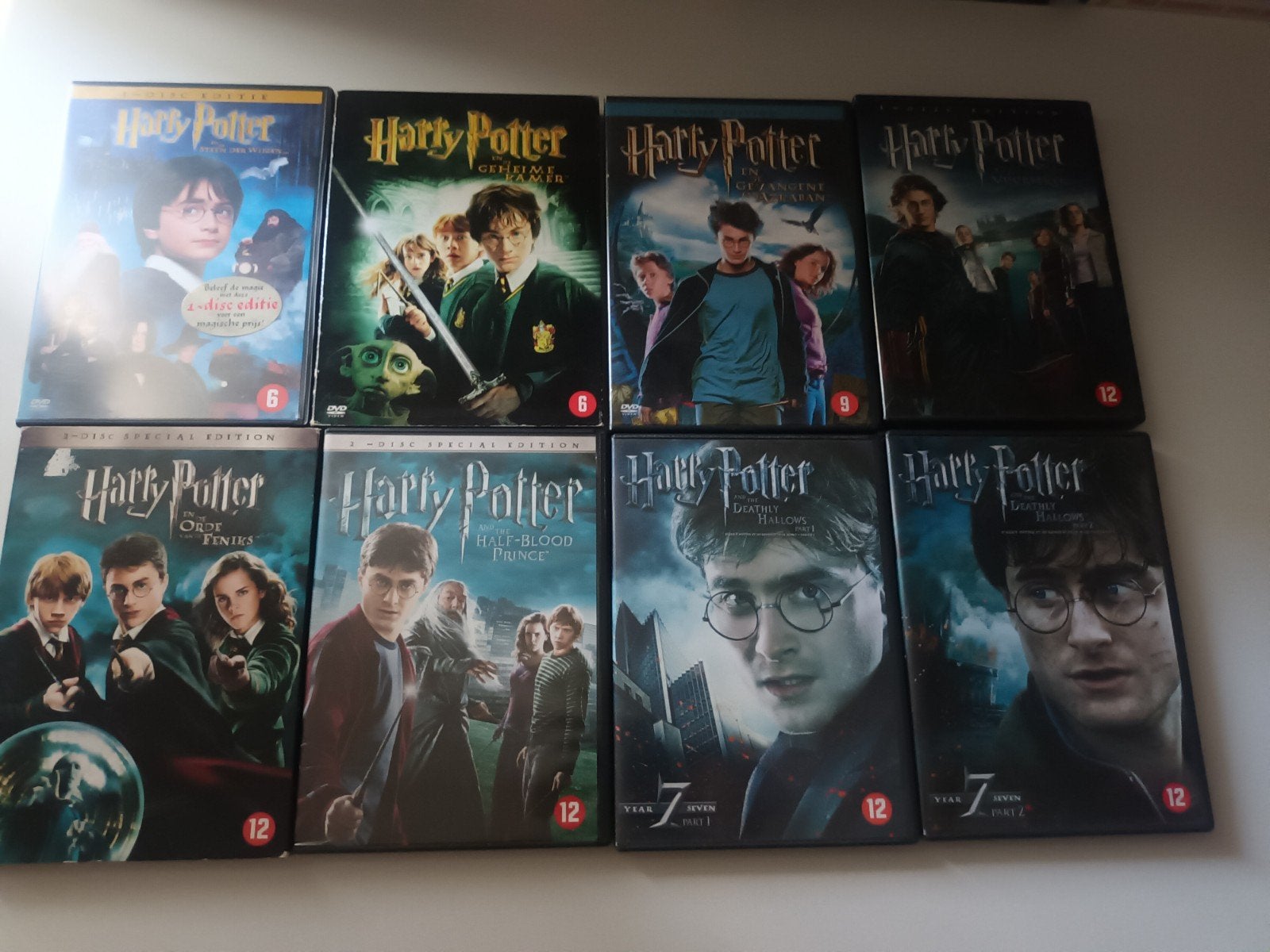 Dvd pakket complete reeks Harry Potter, Vanaf 12 jaar, Verzenden, Zo goed als nieuw