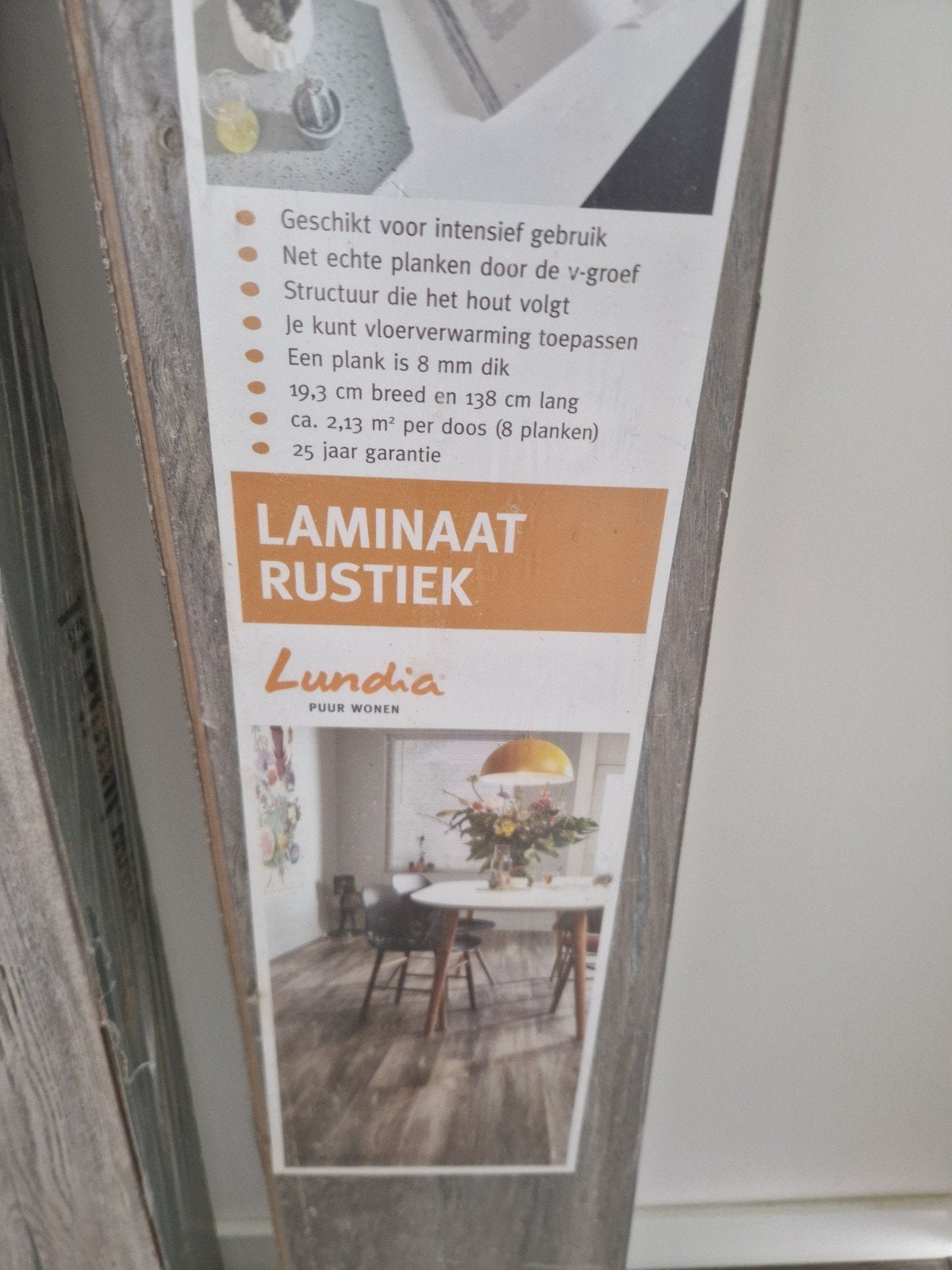 2 pakken Lundia Laminaat Rustiek Ylva, Ophalen, 50 tot 150 cm, Nieuw, Minder dan 5 m²