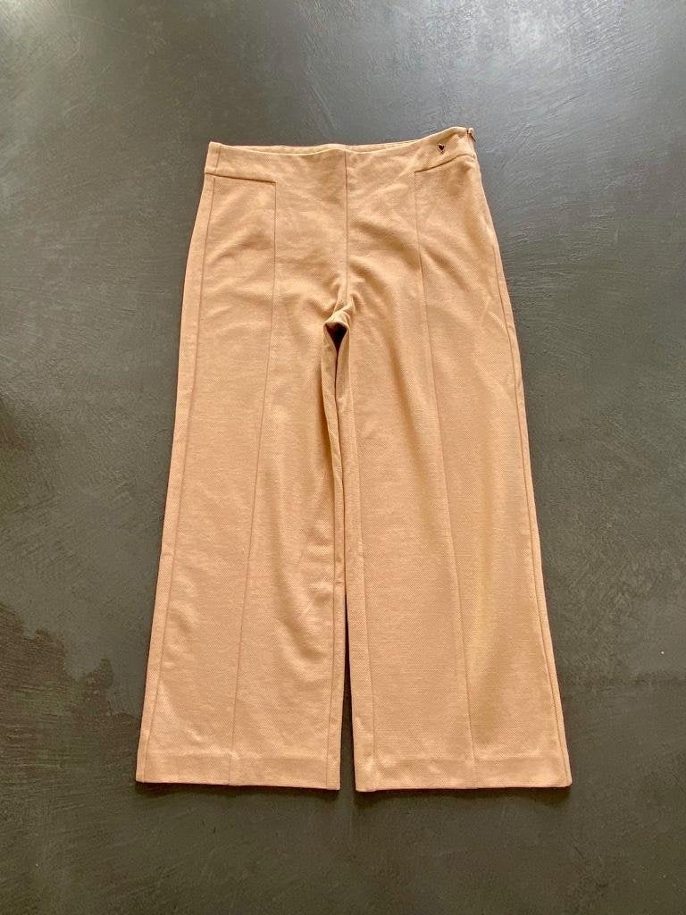 i307 Nieuw: Mos Mosh maat 42=L katoenen wijde broek beige, MOS MOSH, Beige, Maat 42/44 (L), Nieuw