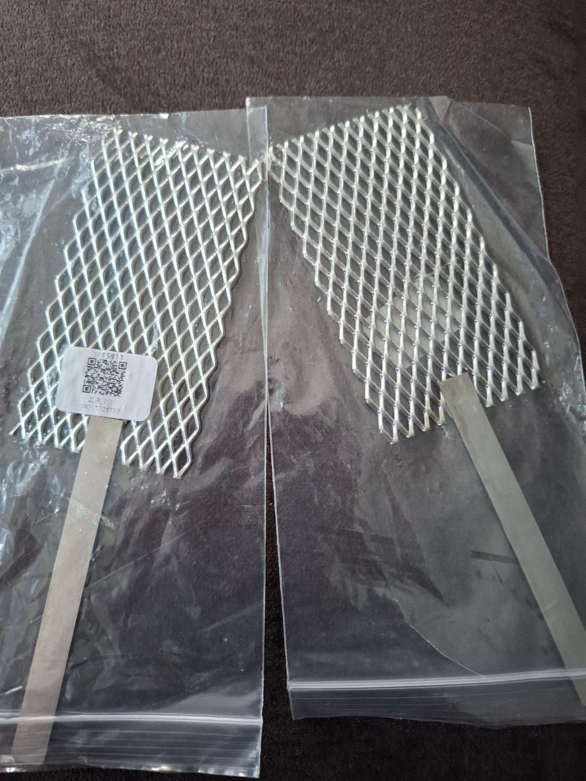 Nieuw! 2x Geplatineerd Titanium Anodegaas (Mesh) voor Sierad, Verzenden, Nieuw