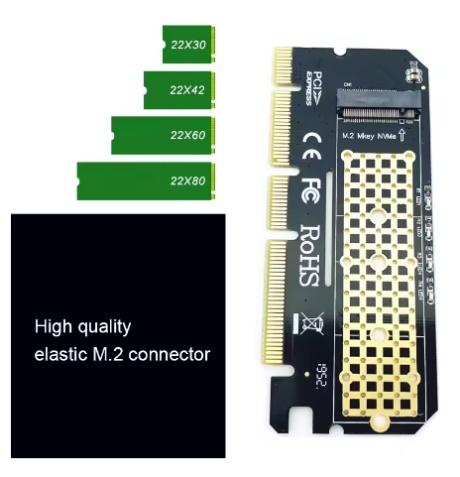M.2 SSD PCIE Adapter M.2 NVMe SSD NGFF naar PCIE, Ophalen of Verzenden, Nieuw, Desktop