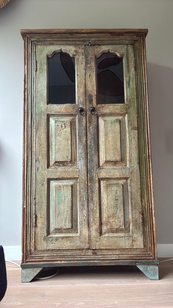 Unieke vintage kast met vensterdeuren, Ophalen