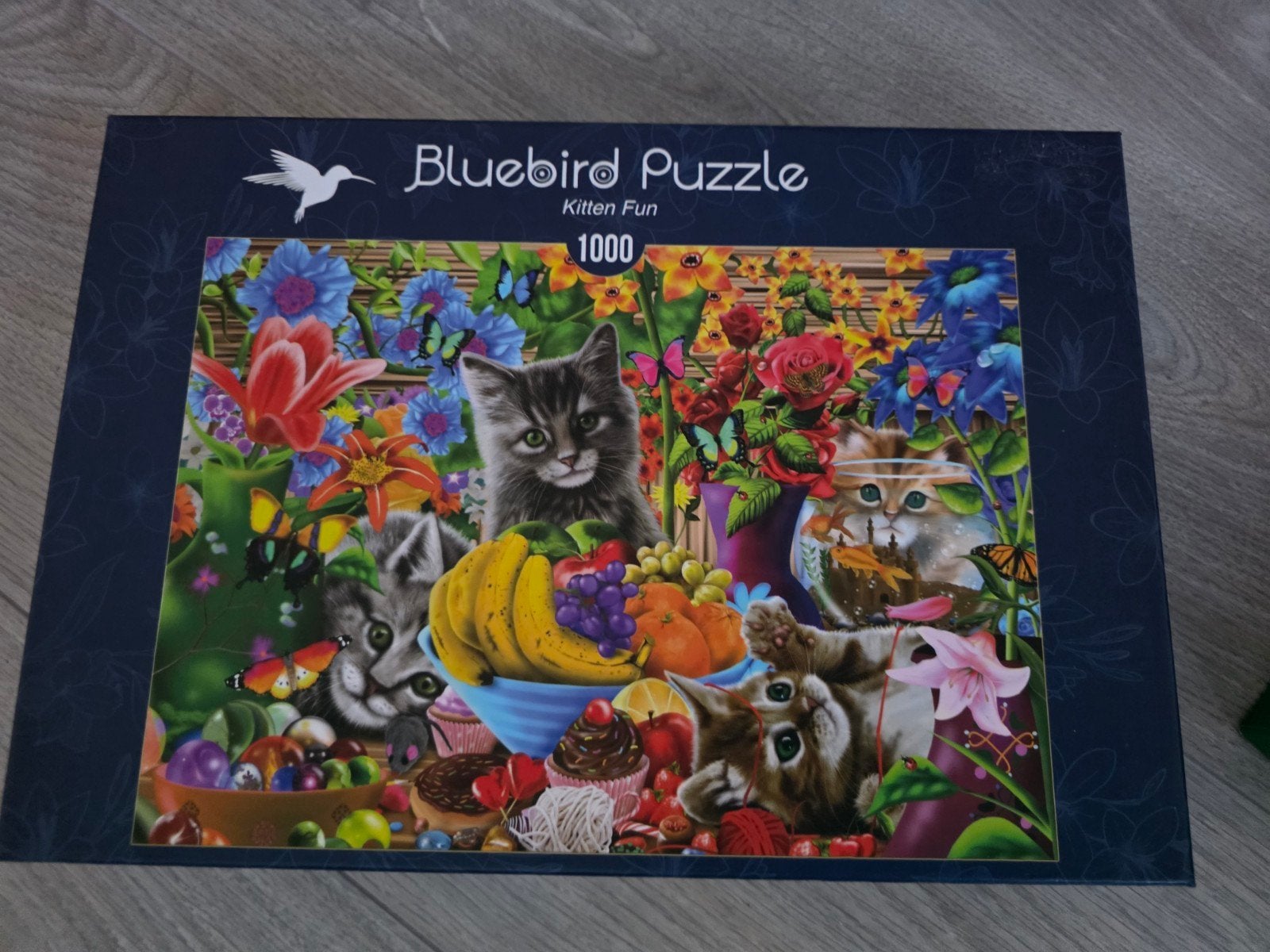 Puzzel Katten kitten fun merk bluebird 1000 stukjes compleet, Ophalen of Verzenden, 500 t/m 1500 stukjes, Zo goed als nieuw