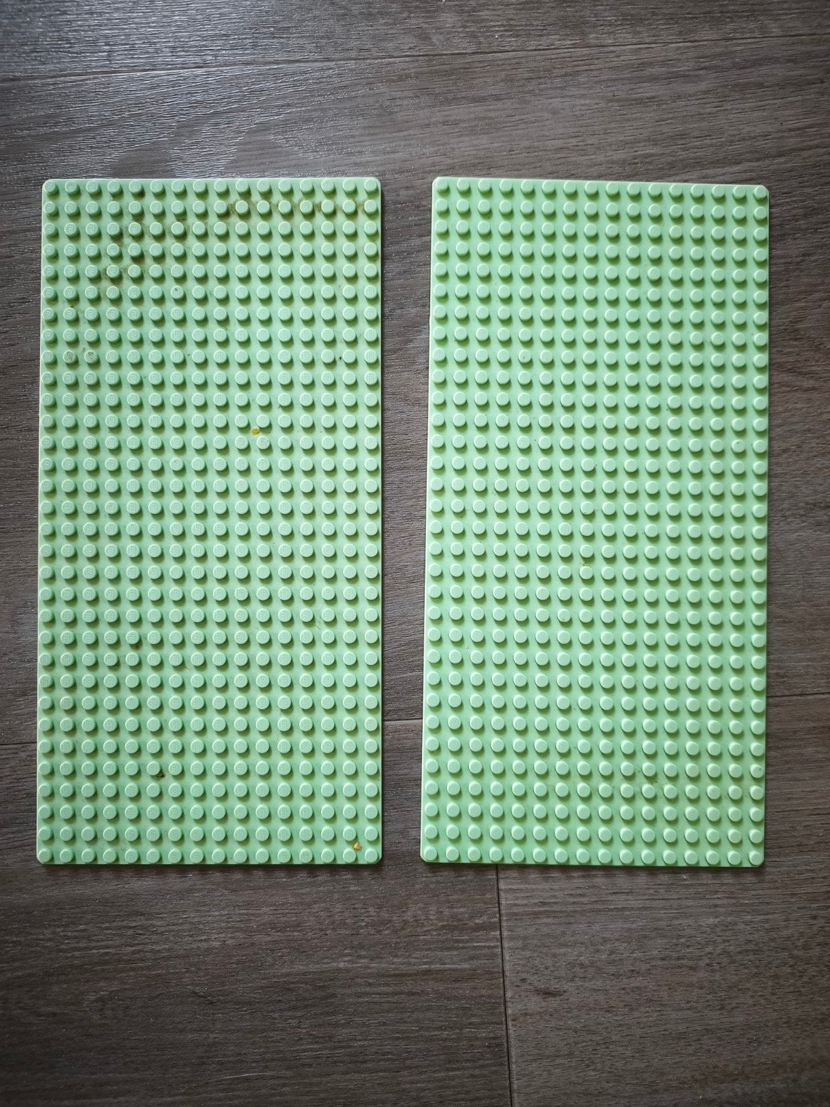 2 Lego bouwplaten grondplaten mintgroen 16x32, Ophalen of Verzenden, Gebruikt, Grondplaat, Lego