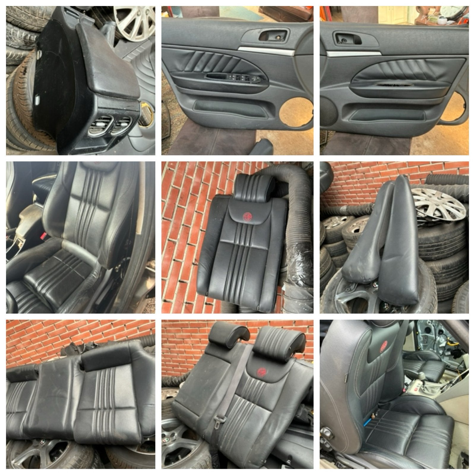Alfa Romeo 159 TI zwart leer interieur console deurpanelen, Ophalen, Gebruikt, Alfa Romeo