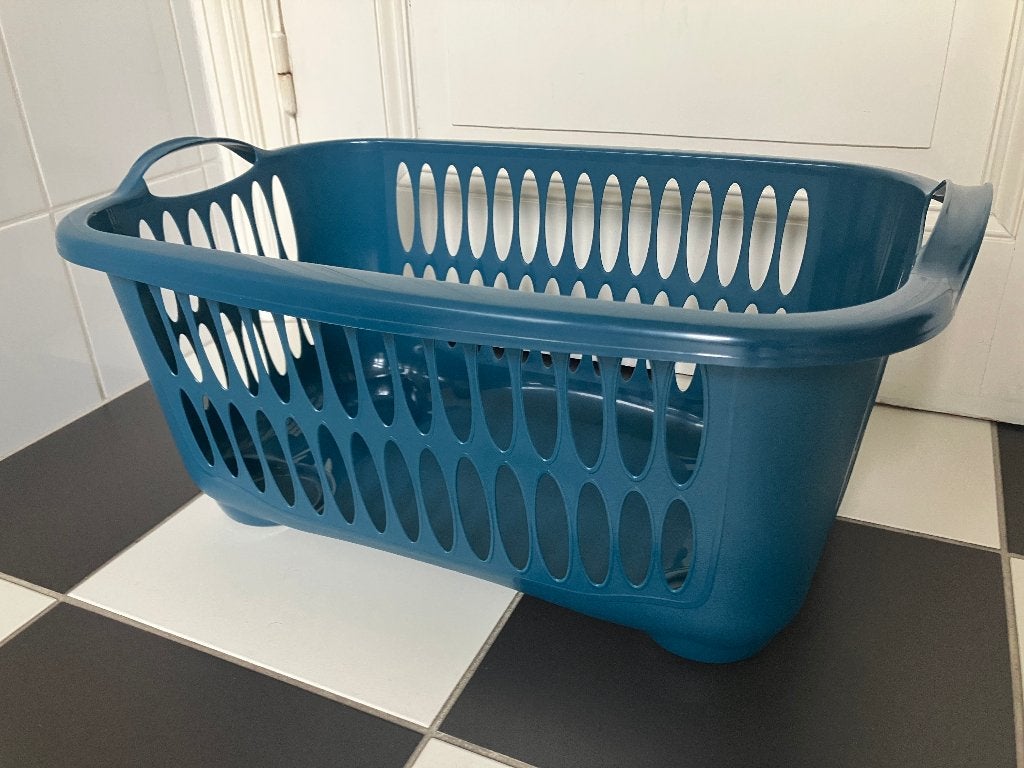 Een goede stevige wasmand kunststof - groen - Zie foto’s, Ophalen, Overige merken, Zo goed als nieuw, Wasmand