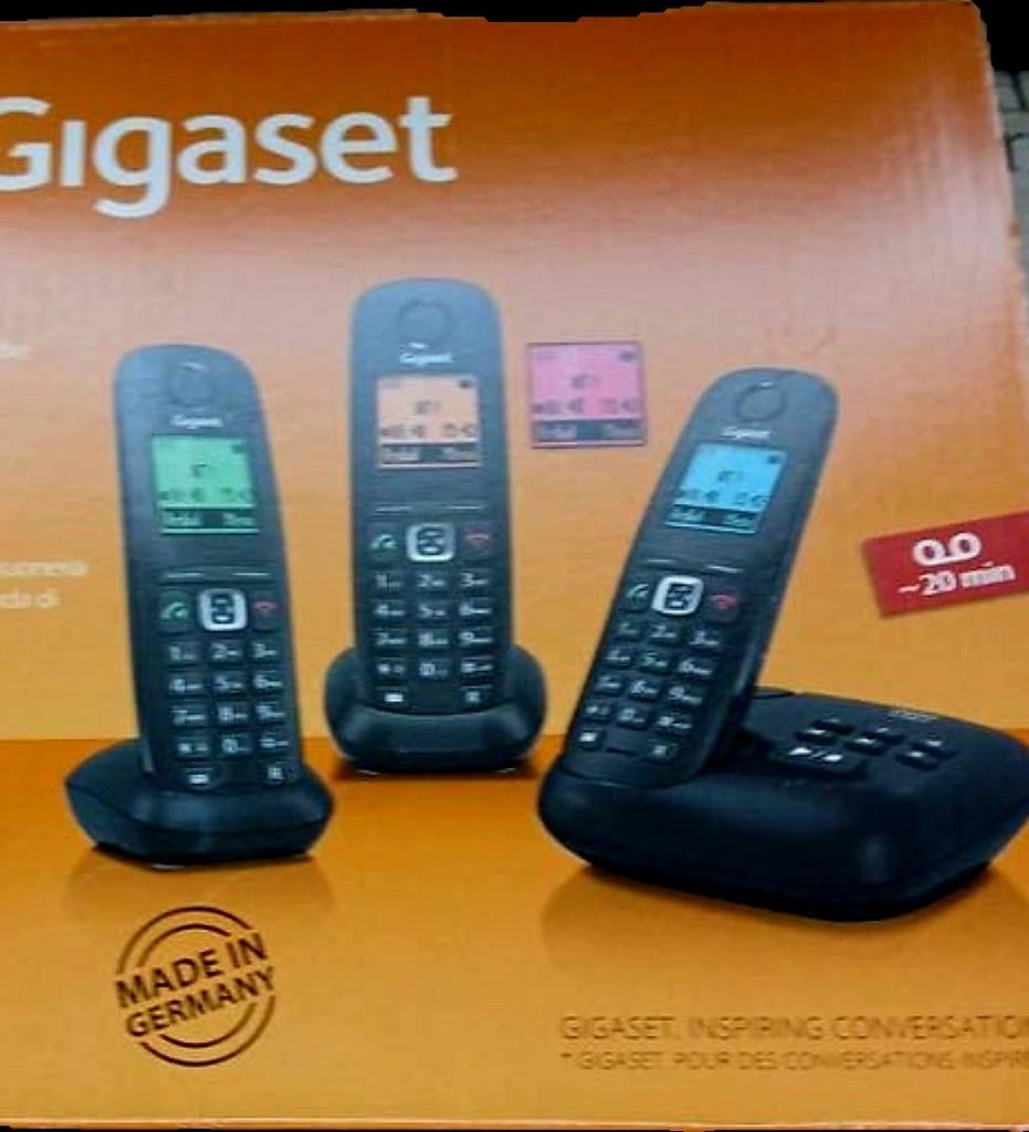 Gigaset A540A Trio DECT telefoonset - Zwart NIEUW, Ophalen of Verzenden, Nieuw, 3 handsets, Stralingsarm