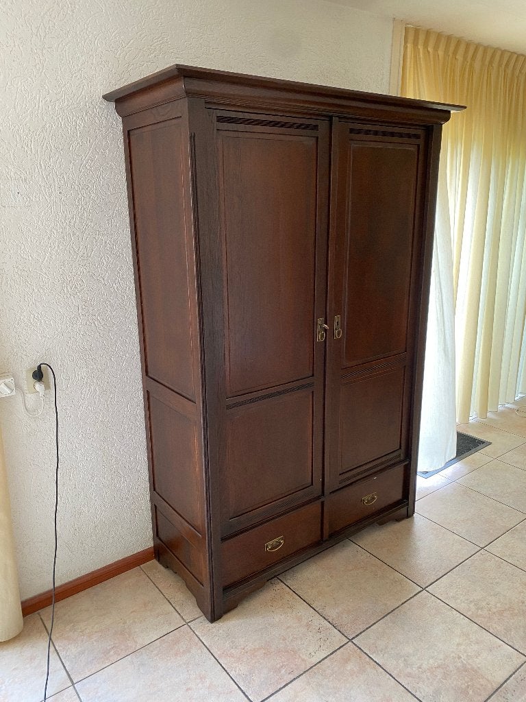 Klassiek oude kast (mahonie hout?), Ophalen, Gebruikt, 100 tot 150 cm, Kersenhout