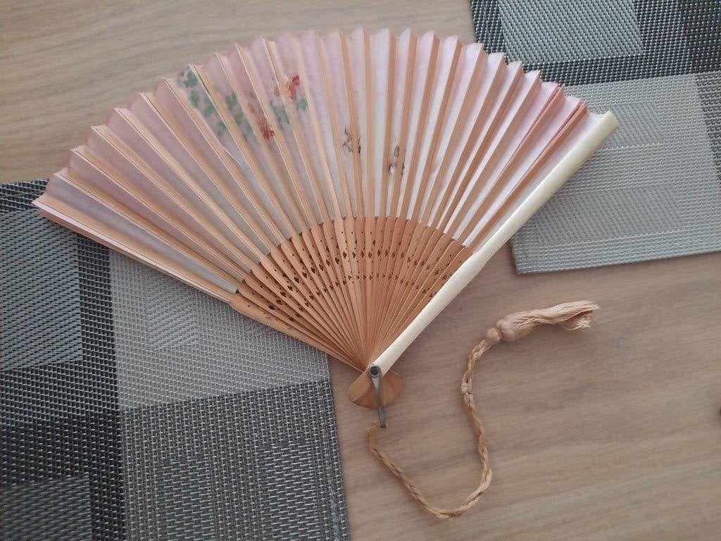 Vintage japanse handwaaier, Antiek en Kunst, Ophalen of Verzenden