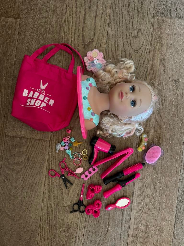 Baby born kaphoofd met extra’s, Ophalen of Verzenden, Zo goed als nieuw, Babypop