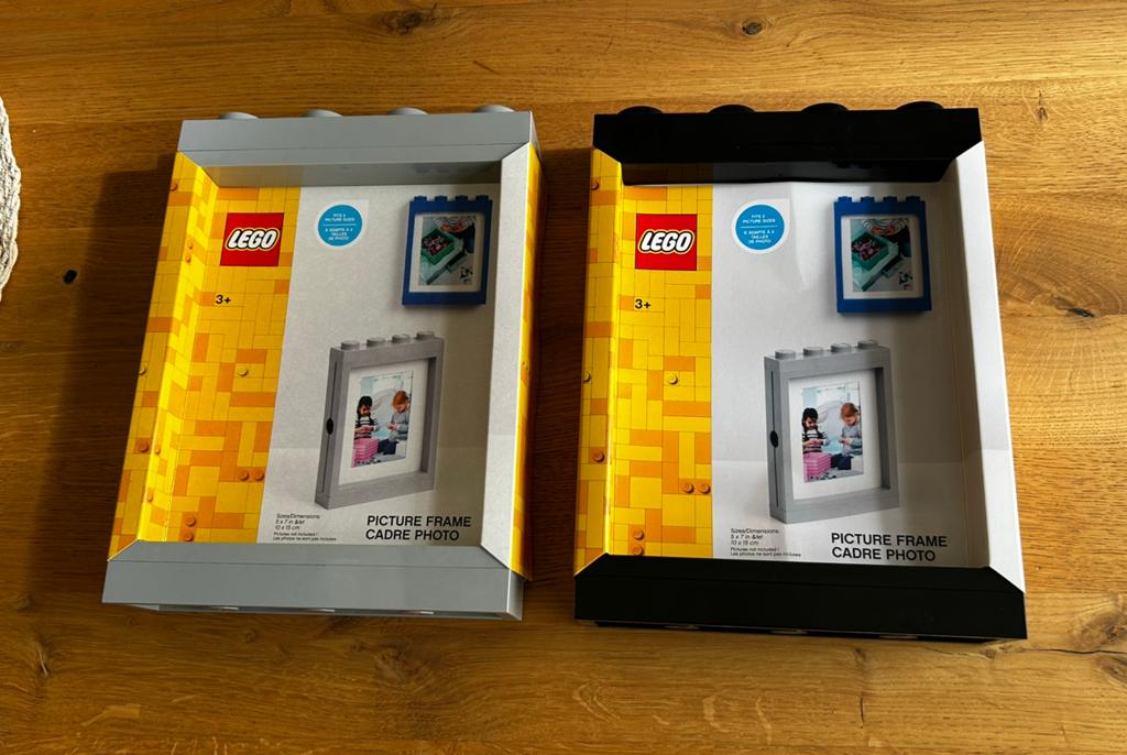 Twee fotolijsten zwart en grijs (Lego), Overige thema's, Lego, Accessoire, Nieuw