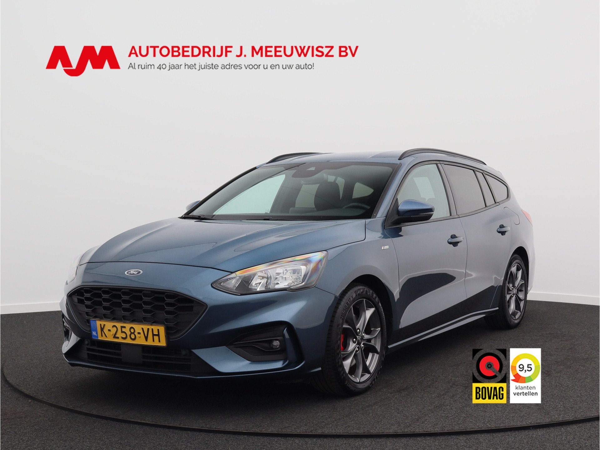Ford FOCUS Wagon 1.0 EcoBoost Hybrid ST Line X Business/ com, Stof, Gebruikt, Blauw, Origineel Nederlands