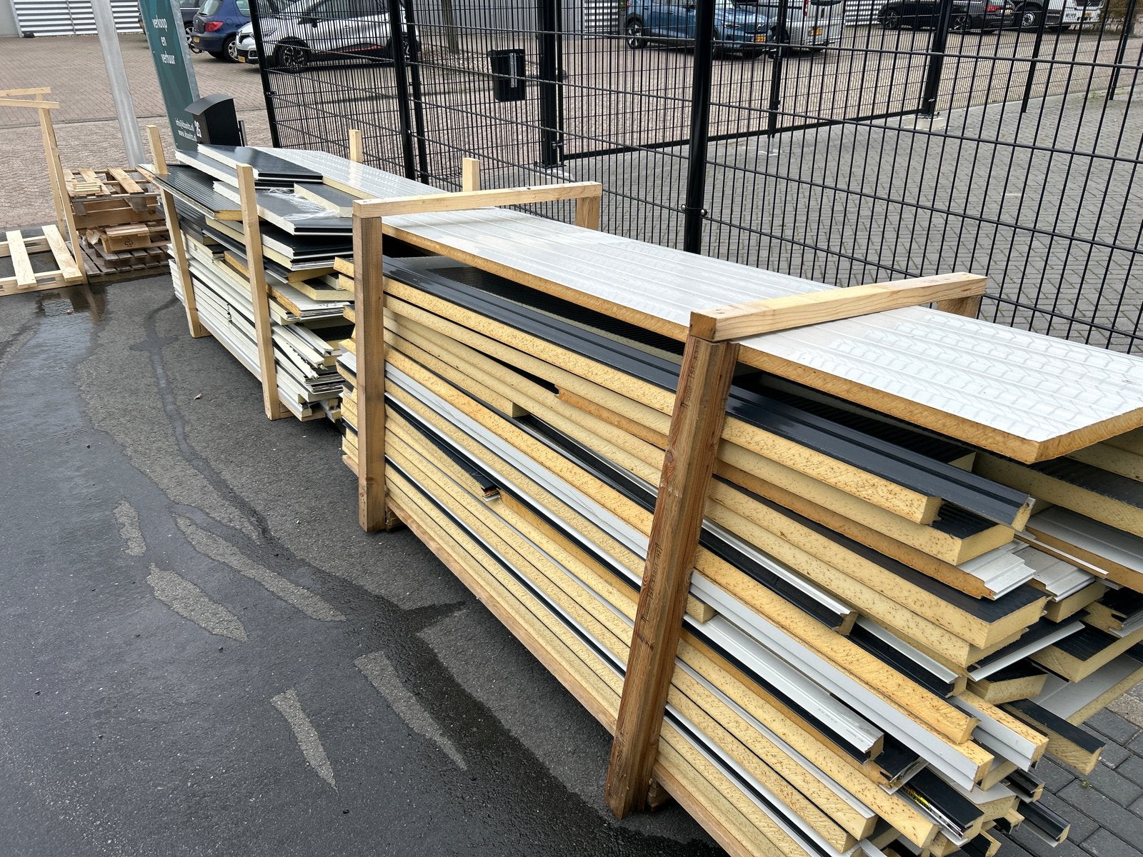 GRATIS 2 pallets sandwichpaneel 4cm geïsoleerd, Ophalen, Overige materialen, 4 tot 8 cm, Gebruikt