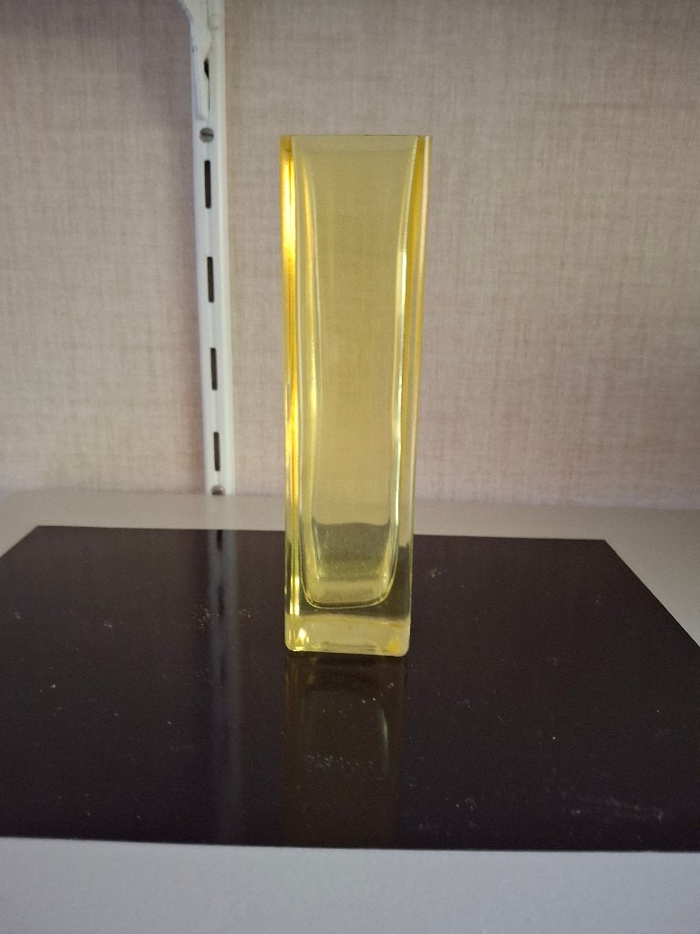 vintage glazen blokvaas, Antiek en Kunst, Ophalen