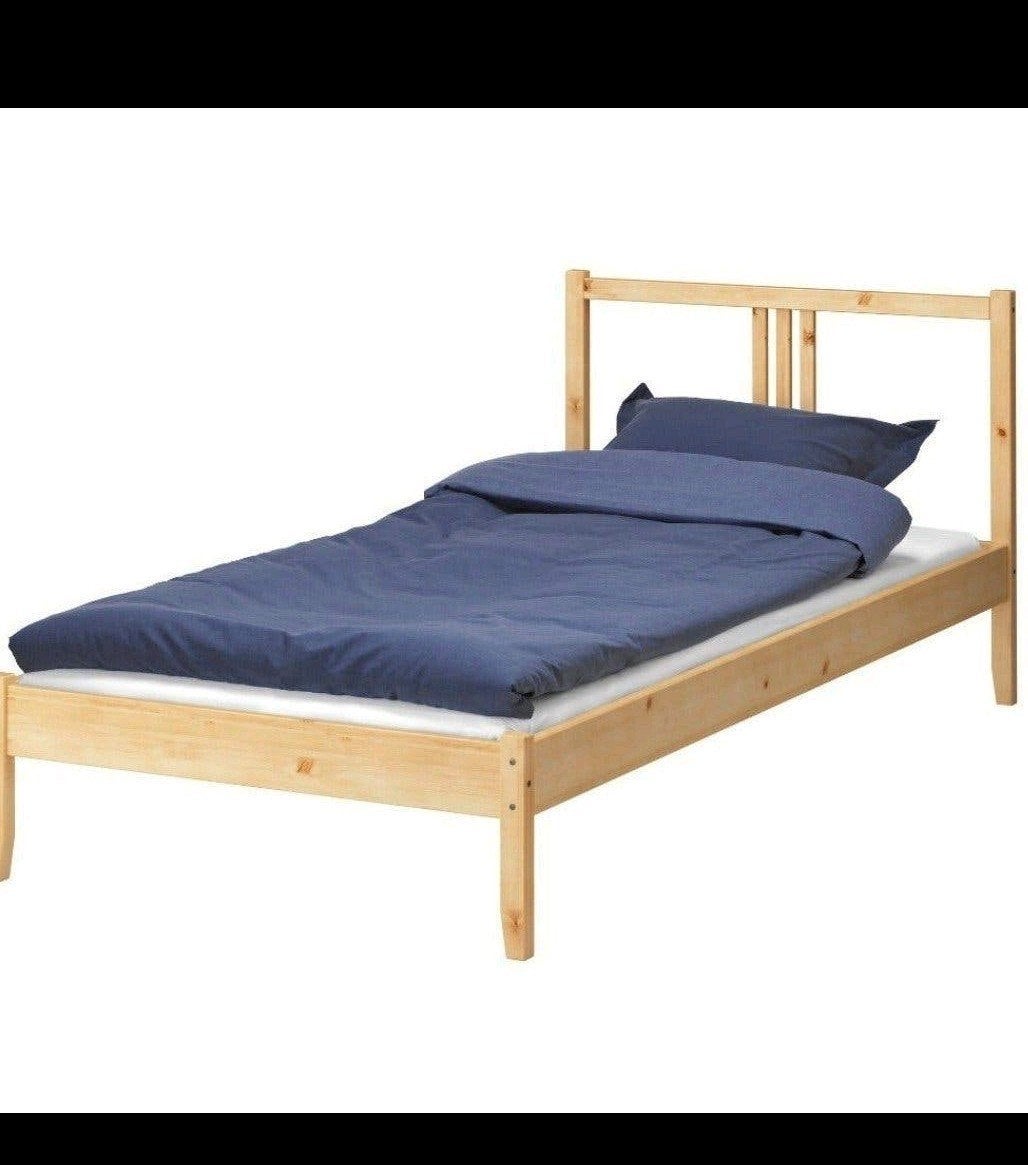 Ikea Fjellse bedframe inclusief lattenbodem, Ophalen, 90 cm, Eenpersoons, Wit