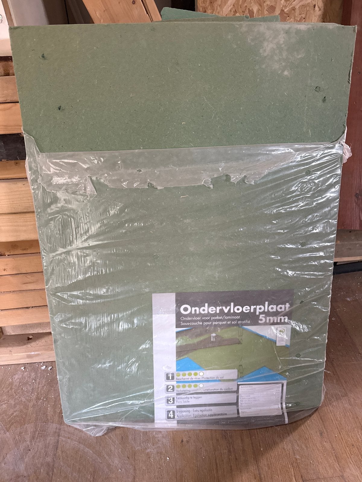 Ondervloer platen 5mm - 13 stuks + reststukken (ca. 6m2), Overige materialen, Overige typen, Nieuw, 5 tot 10 m²