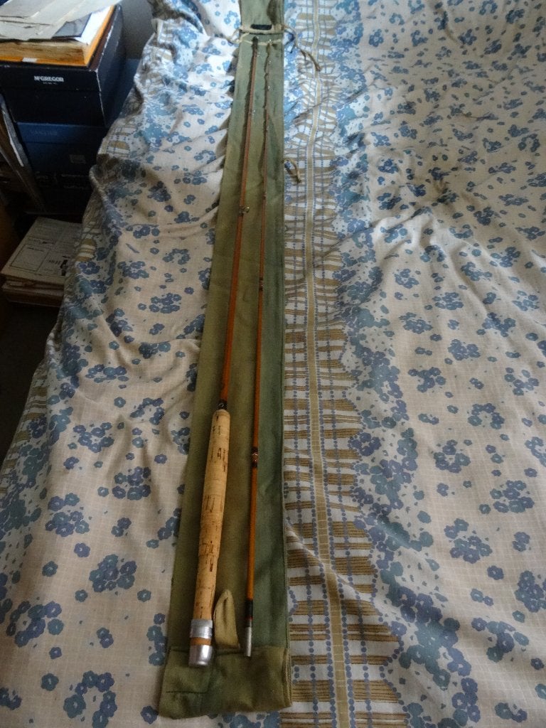 Hardy Phantom Hollakona 8 1/2 #6 Splitcane Fly Rod  1962, Ophalen, Gebruikt, Werphengel