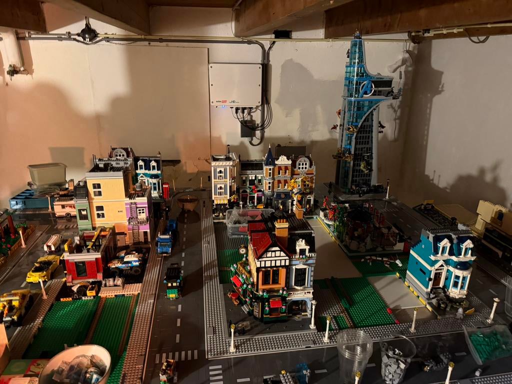 Lego stad op MILS baseplates incl treinen en modulairs, Ophalen of Verzenden, Zo goed als nieuw