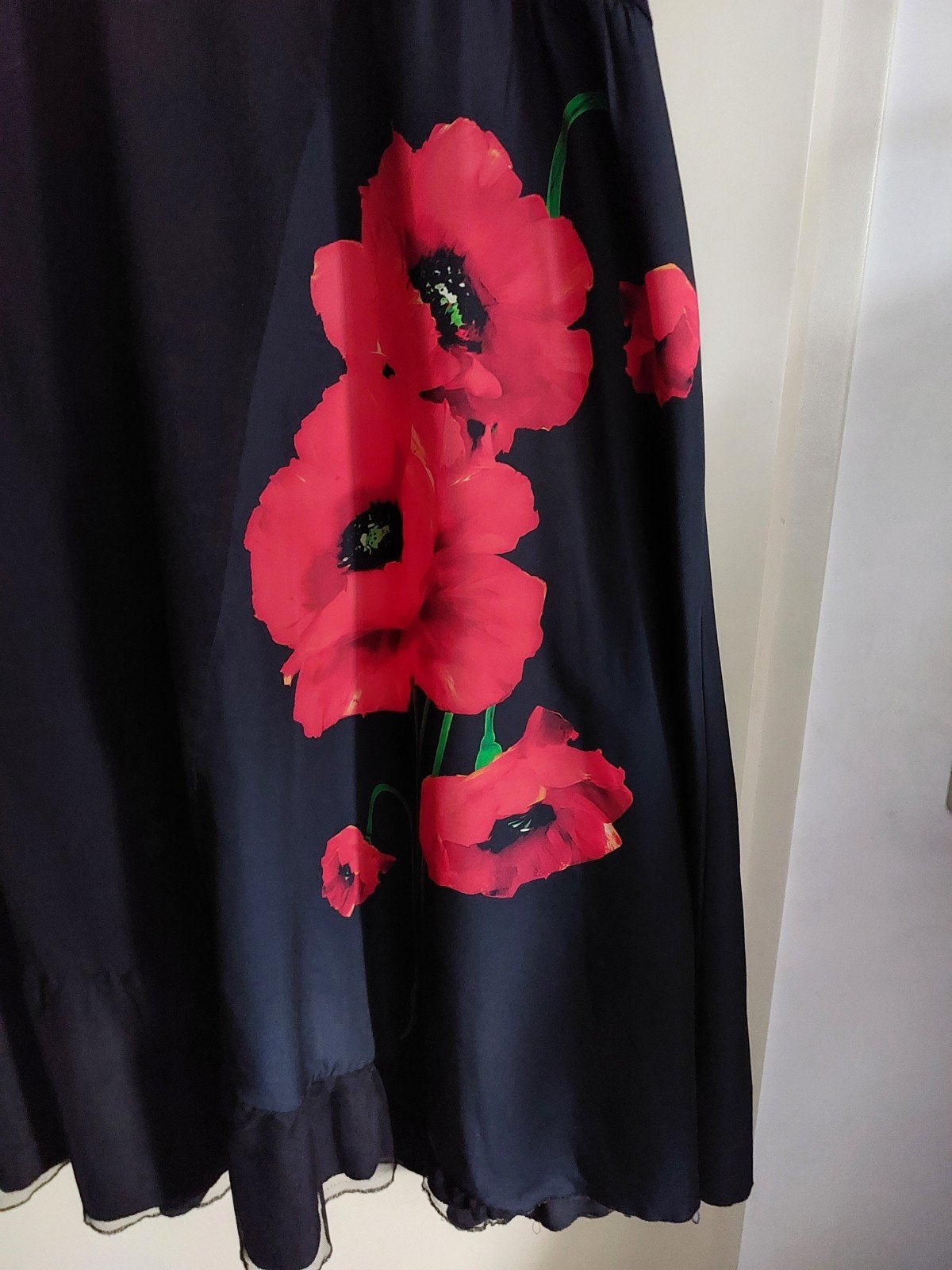 Ulla Popken ,Mia Moda jurk maat 48 met bloemenprint, Maat 46/48 (XL) of groter, Zo goed als nieuw, Mia Moda, Onder de knie
