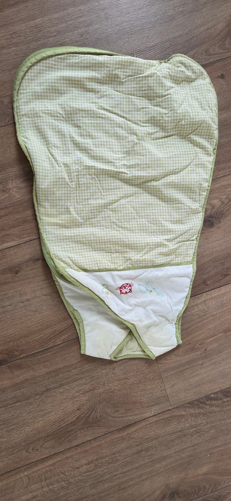 Babyslaapzak 65 cm - Groen geruit, Ophalen, Gebruikt, Groen, Slaapzak