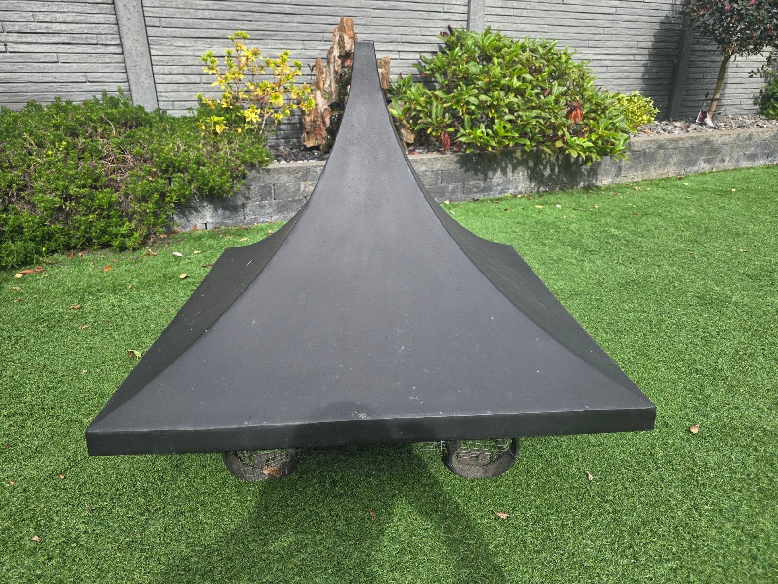 Zwarte metalen schoorsteenkap - 80x80 cm, Doe-het-zelf en Verbouw, Ophalen, Gebruikt