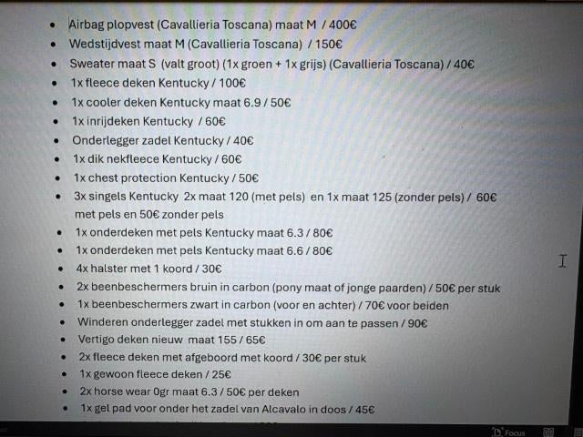 paarden materiaal, Ophalen, Gebruikt, Overige soorten