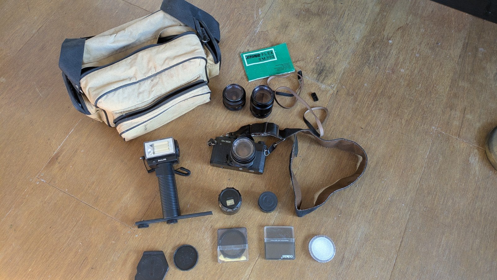 vintage spiegel reflex camera Revueflex SM 302, Ophalen of Verzenden, Spiegelreflex, Overige Merken