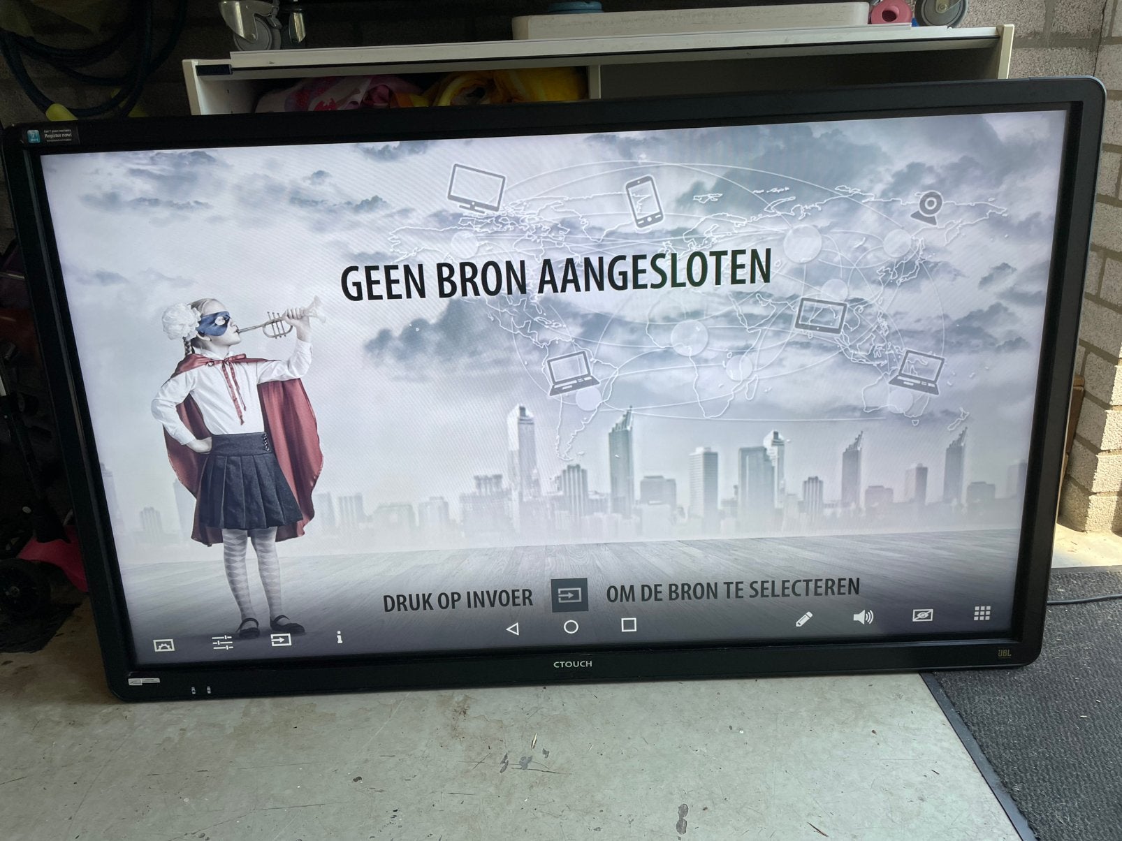 Ctouch clap 65fhda5 65 inch touchscreen televisie monitor, Audio, Tv en Foto, 120 Hz, Zo goed als nieuw, 100 cm of meer, Smart TV
