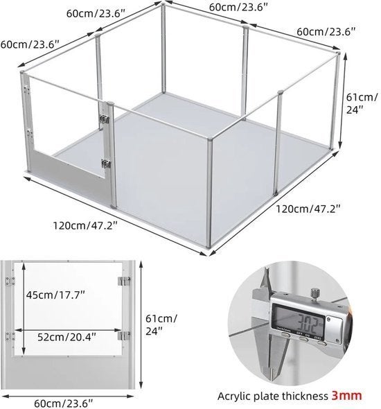 Acryl Hondenren - Hondenkennel - Hondenbox - Duidelijke Acry, Corvance B.V., Verzenden, Nieuw, Corvancebol@gmail.com